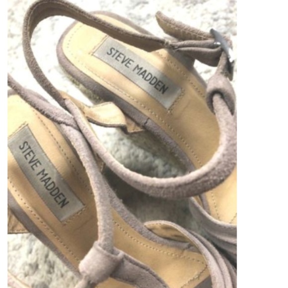 Steve Madden 8 Mammbow Blush Wedges Espadrilles e8 - Picture 3 of 7